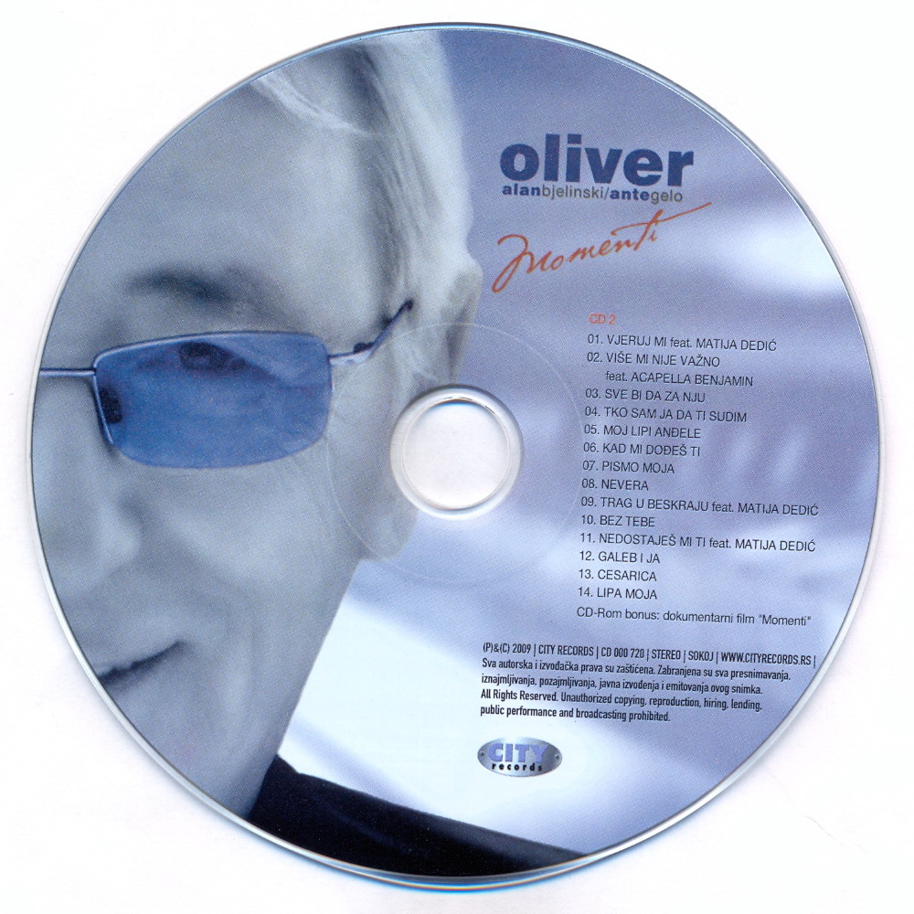 Oliver Dragojevi 2009 Momenti CD 2