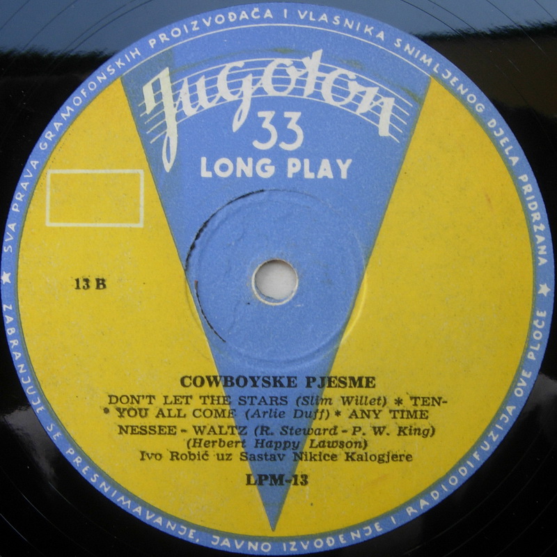 Ivi Robic 1956 Cowboyske pjesme vinil 2