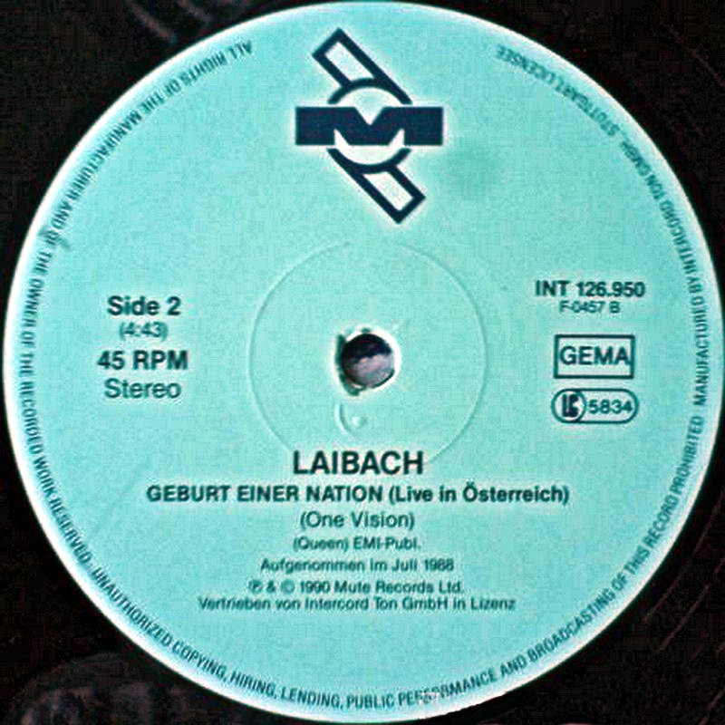 Laibach 1990 3 Oktober vinil 2