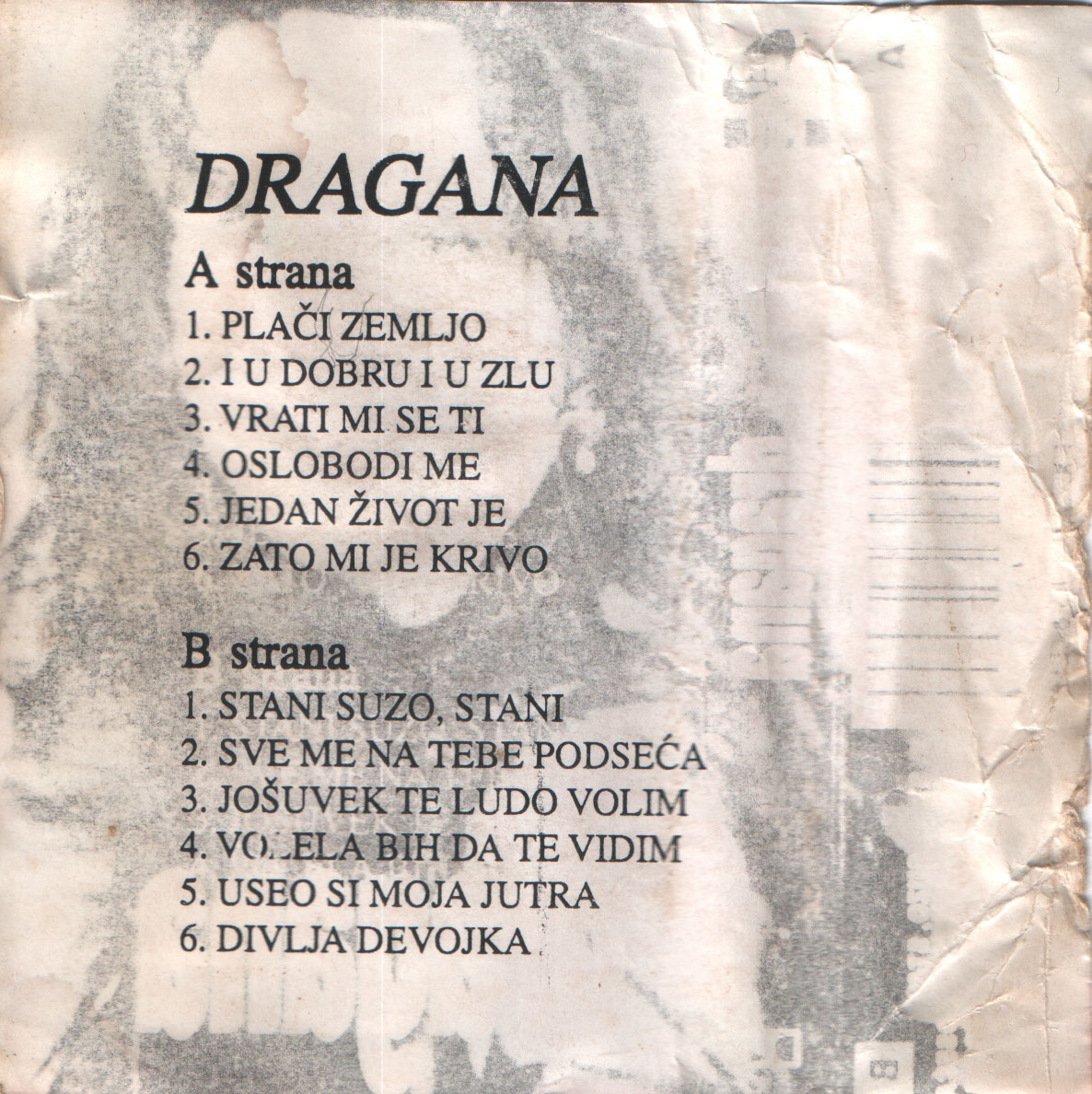 Dragana Mirkovic 1995 Placi zemljo z